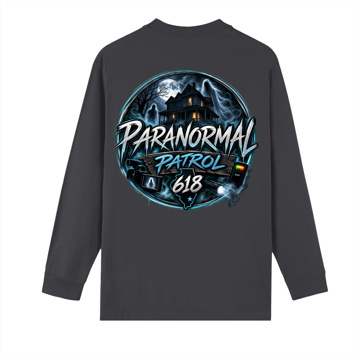 Paranormal Patrol Crew Neck Drop Shoulder Long Sleeve Shirt