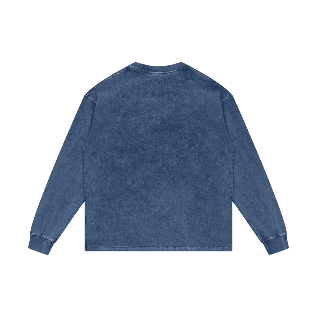 Spooky Era Acid Wash Oversize Long Sleeve T-Shirt
