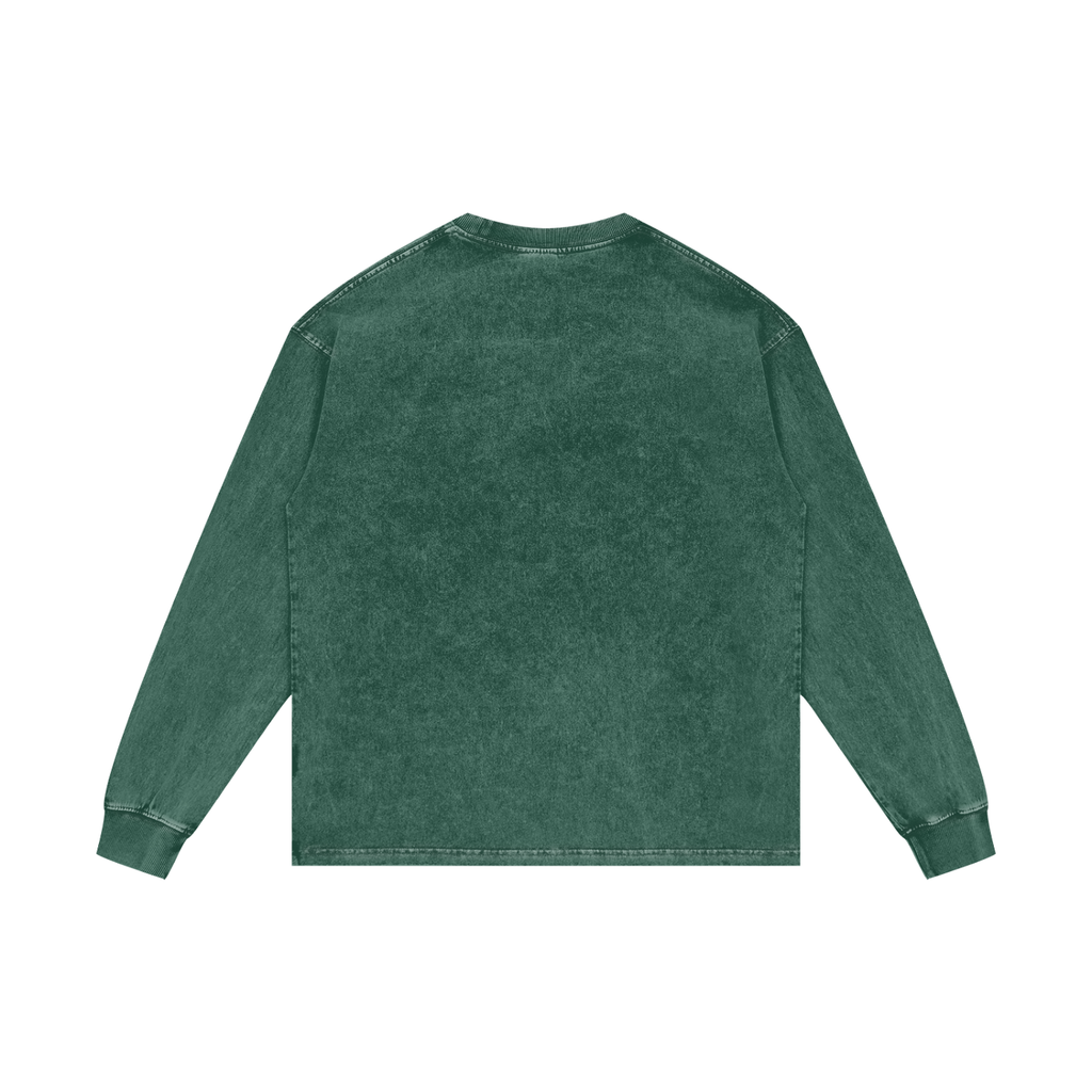 Spooky Era Acid Wash Oversize Long Sleeve T-Shirt