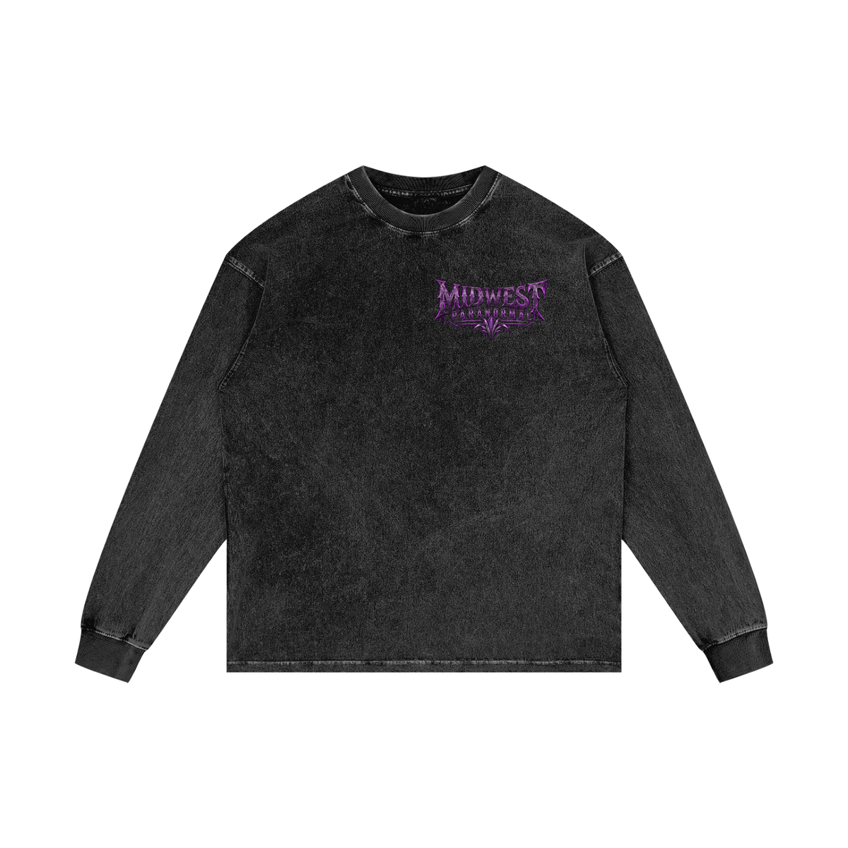 Midwest Paranormal Acid Wash Oversize Long Sleeve T-Shirt