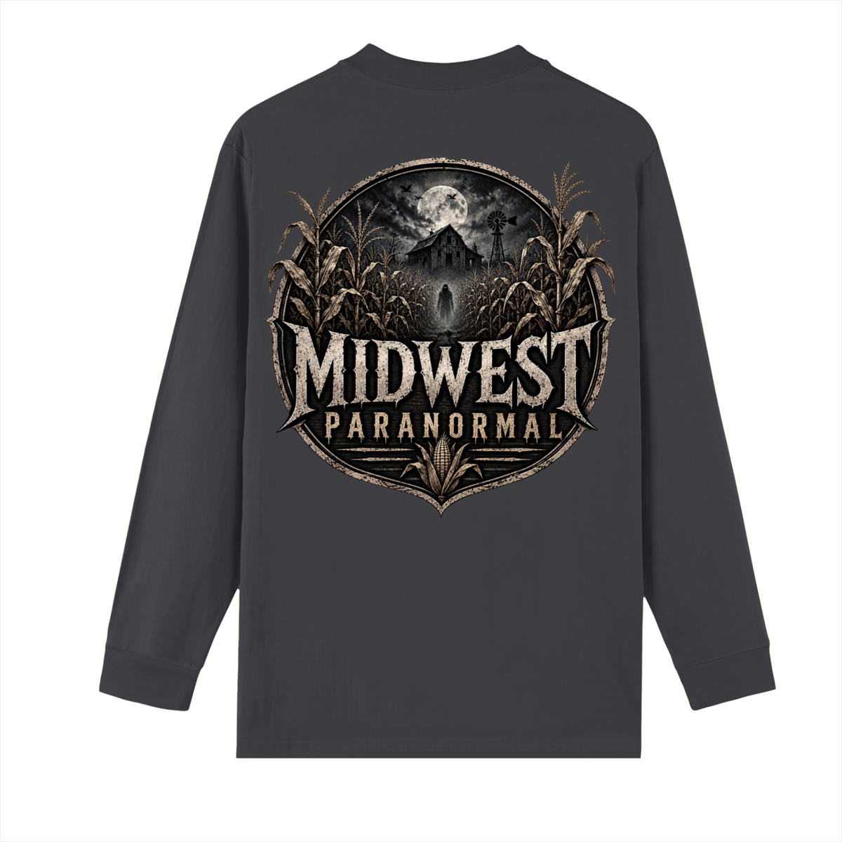 Midwest Paranormal Crew Neck Drop Shoulder Long Sleeve Shirt