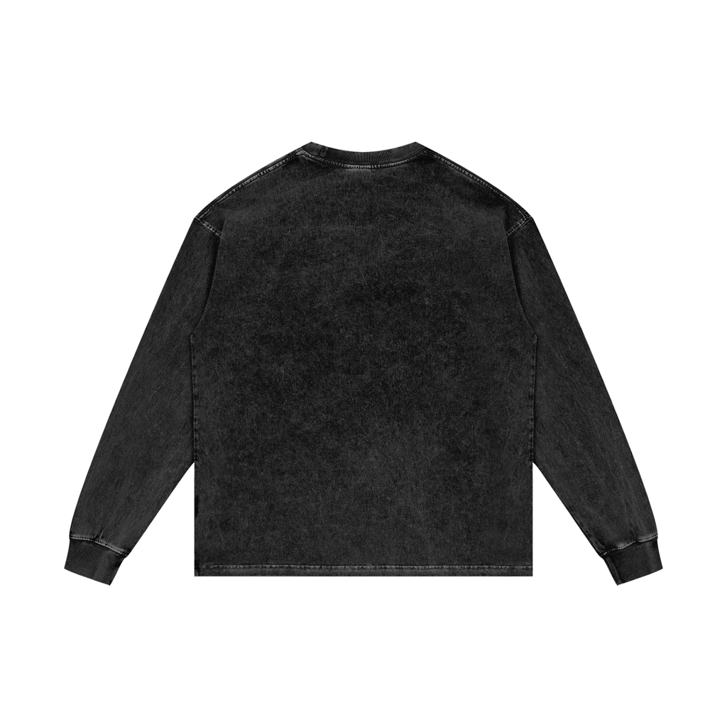Spooky Era Acid Wash Oversize Long Sleeve T-Shirt
