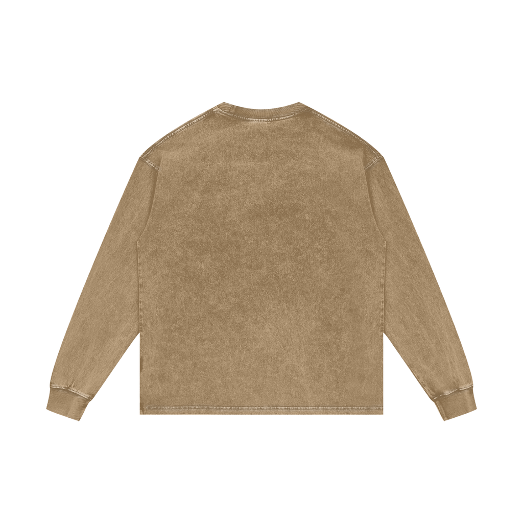 Spooky Era Acid Wash Oversize Long Sleeve T-Shirt
